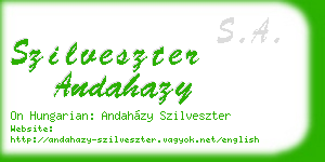 szilveszter andahazy business card